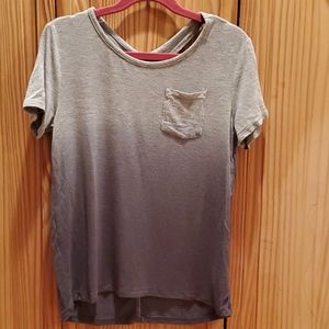 A dip - dyed grey shirt